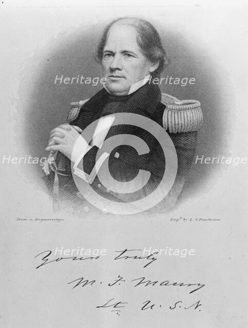 Matthew Fontaine Maury, U.S. Navy, c1850s, (1917).  Creator: Unknown.