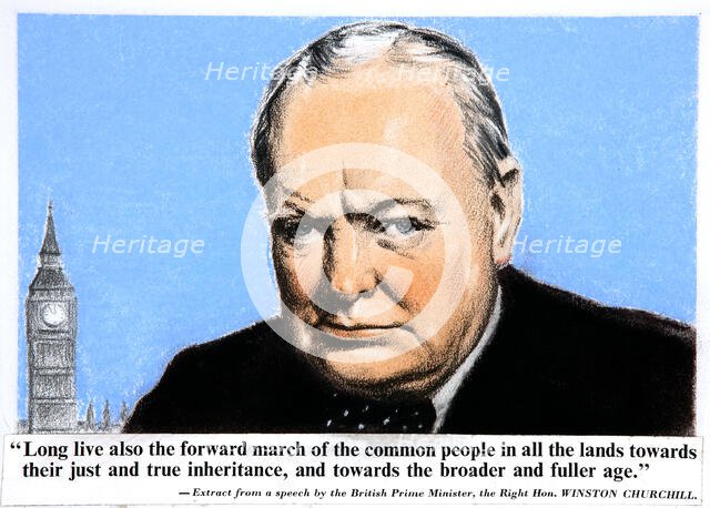 "Long live also the forward march of the common people in all the lands..." , between 1939 and 1946. Creator: Central Office of Information.