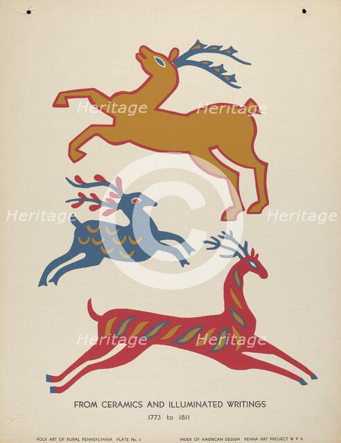 Plate 3: From Portfolio "Folk Art of Rural Pennsylvania", c. 1939. Creator: Unknown.