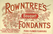 Box top for Rowntree's Bouquet Fondants, 1910s. Artist: Unknown