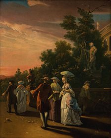 Promenading in a Park, 1764. Creator: Jens Juel.