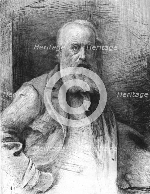 'James Clarke Hook, R.A.', after J.E.Millais, R.A. ', c1880-83. Creator: Otto Theodor Leyde.