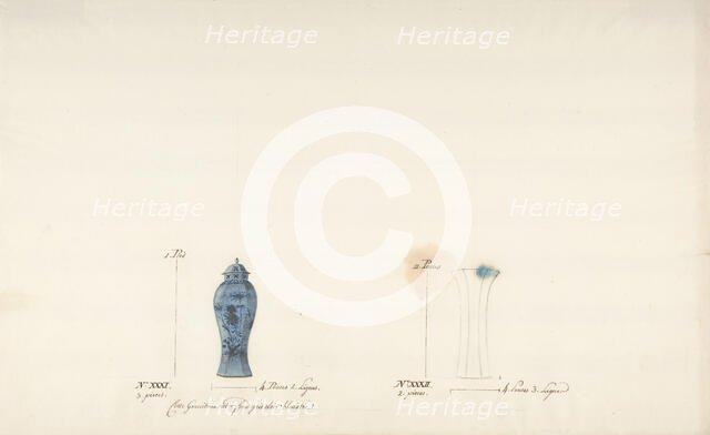 Design for Two Vases, ca. 1770-85. Creator: Anon.