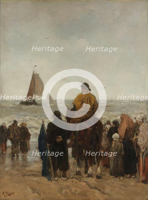 Arrival of the Boats, 1884. Creator: Jacob Henricus Maris.