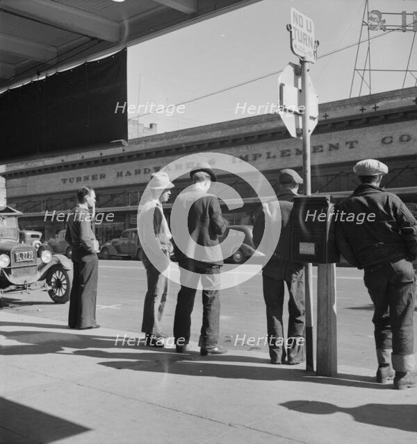 Men on "Skid Row", Modesto, California, 1937. Creator: Dorothea Lange.