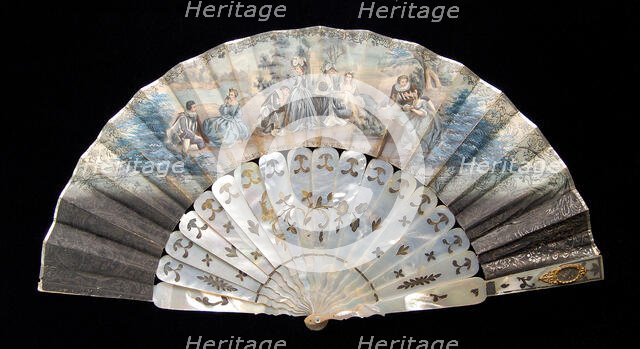 Fan, European, 1855-65. Creator: Unknown.