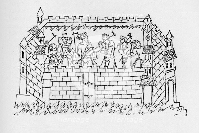 'The English Burgh (MS. Jun. xi.)', 1902. Artist: Unknown.