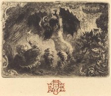 Jacques Cazotte's "Le Diable amoureux" (1st vignette), 1878. Creator: Felix Hilaire Buhot.