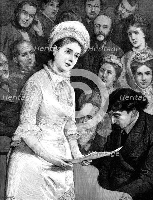 A Ballad Concert, 1880. Creator: W. I. Mosses.