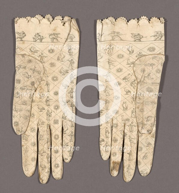 Pair of Gloves, Barcelona, c. 1800. Creator: Unknown.