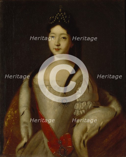 Portrait of the Tsesarevna Anna Petrovna of Russia (1708-1728), the daughter of Emperor Peter I of Russia, 1725. Artist: Caravaque, Louis (1684-1754)