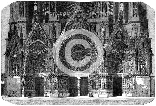 Cathedral of Notre-Dame, Reims, France, 1882-1884.Artist: Gautier
