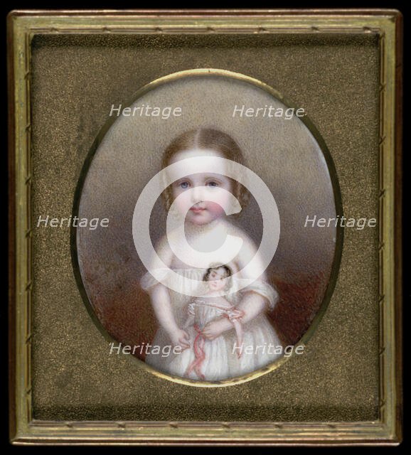 Little Girl with Doll, ca. 1854. Creator: John Carlin.