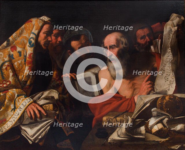 Disputation of Saint Jerome with the Doctors, 1625-1630. Creator: Vitale, Filippo (1585-1650).