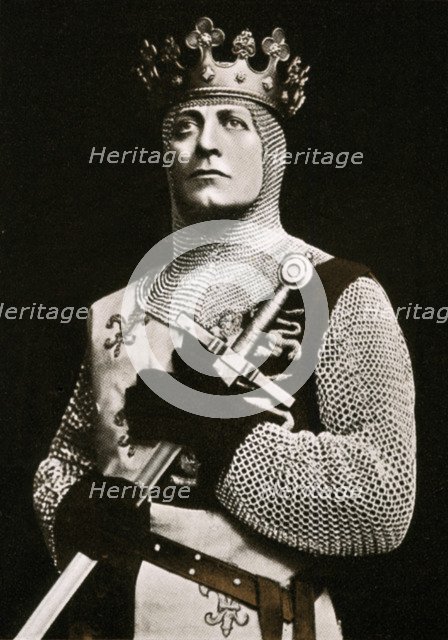 Lewis Waller (1860-1915), actor and theatre manager, in Henry V, 1908-1909.Artist: Langfier Photo