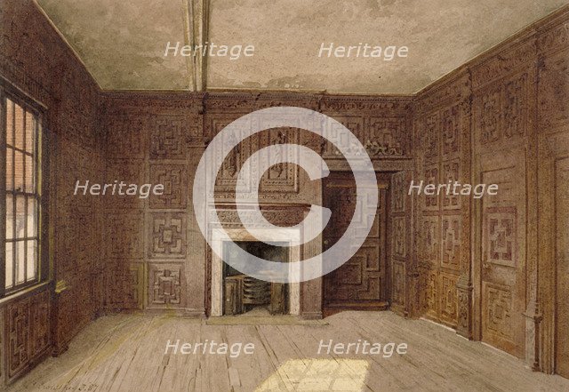 Interior view of the Compton Oak Room, Canonbury House, Islington, London, 1887. Artist: John Crowther