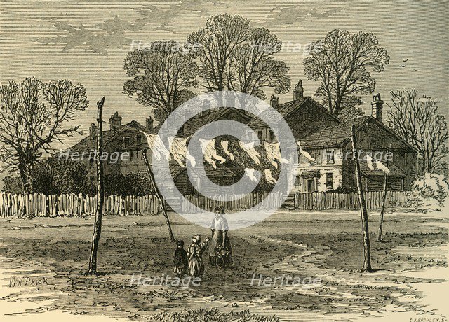 'Old Cottages on Back Common', (c1878). Creator: Unknown.