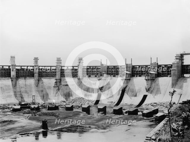 Gatun Lake spillway, Panama Canal, c.between 1910 and 1914. Creator: Unknown.