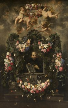 Saint Ignatius Surrounded by a Garland of Flowers, 1643. Creator: Jan van Balen.