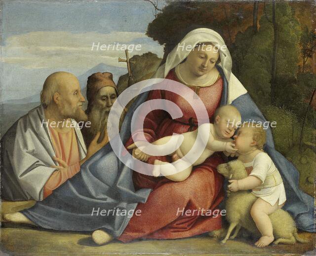 Madonna and Child with the Infant John the Baptist and Saints Peter and Anthony, c.1515. Creator: Anon.