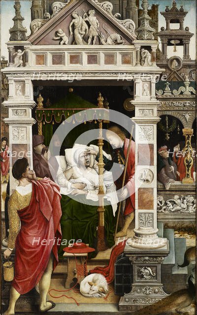 Scene from the life of Saint Roch, 1517. Creator: Orley, Everaert (Everard), van (c. 1490-1527).