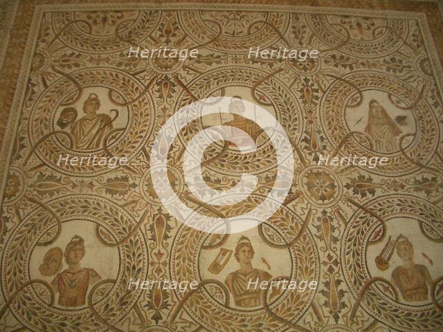 Mosaic, El Jem Museum, El Djem, Tunisia, 2009. Creator: Amanda Waite.