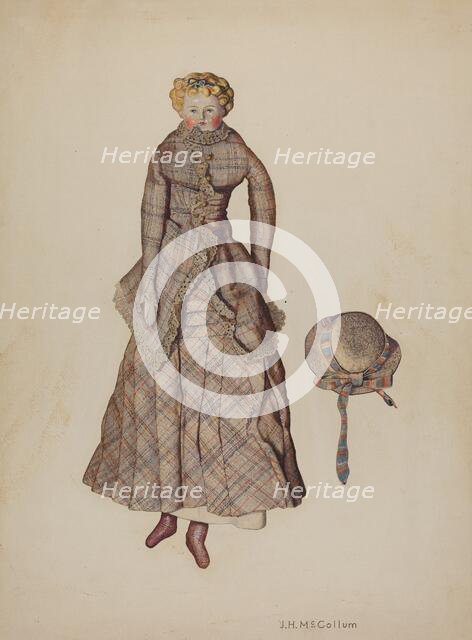 Doll with China Head, c. 1941. Creator: J. Herman McCollum.