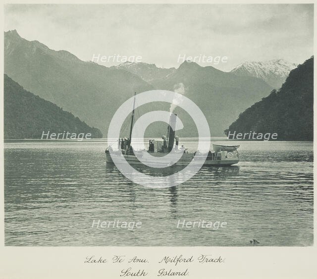 Lake Te Anau, Milford track, South Island. From the album: Record Pictures of New Zealand, 1920s. Creator: Harry Moult.