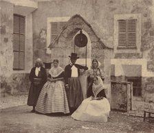 Baleares, Aldeanos de Palma y sus alrrededores, 1860. Creator: Charles Clifford.