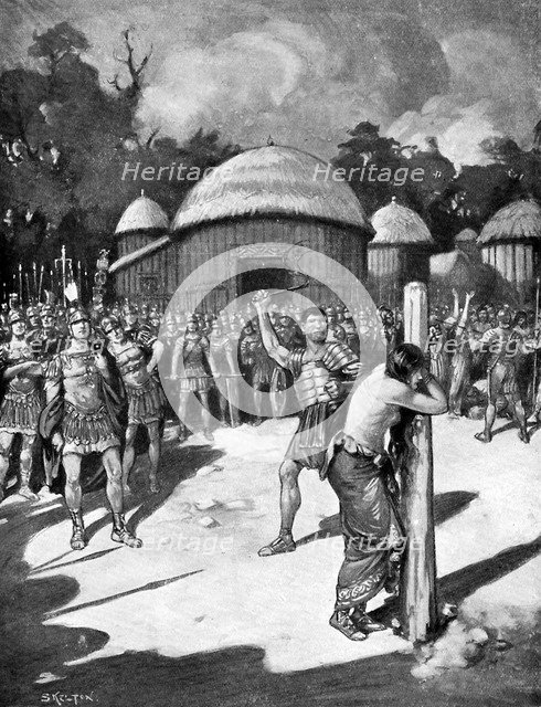 The scourging of Boadicea, 60 AD, (c1920). Artist: JR Skelton