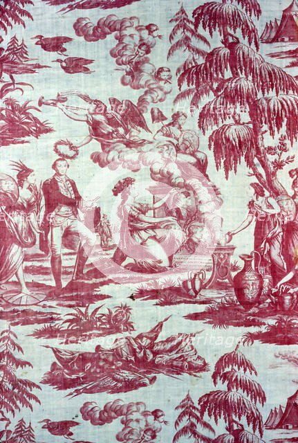 America Presenting at the Altar of Liberty Medallions of Her Illustrious Sons..., c. 1785. Creator: Unknown.