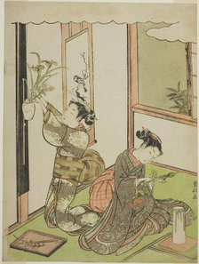 Flower Arranging, Japan, c. 1769. Creator: Kitao Shigemasa.