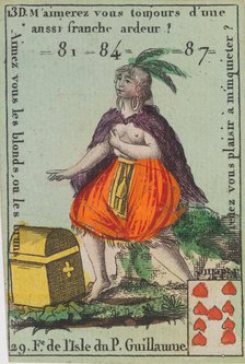 F.e de l'Isle du P. Guillaume from Playing Cards (for Quartets) 'Costumes des..., 1700-1799. Creator: Anon.