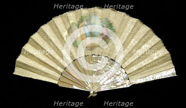 Fan, Belgian, 1880-89. Creator: L. Langelier.