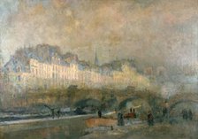 'View of the Pont Neuf and the Ile de la Cite', Paris, late 19th/early 20th century. Artist: Albert Lebourg