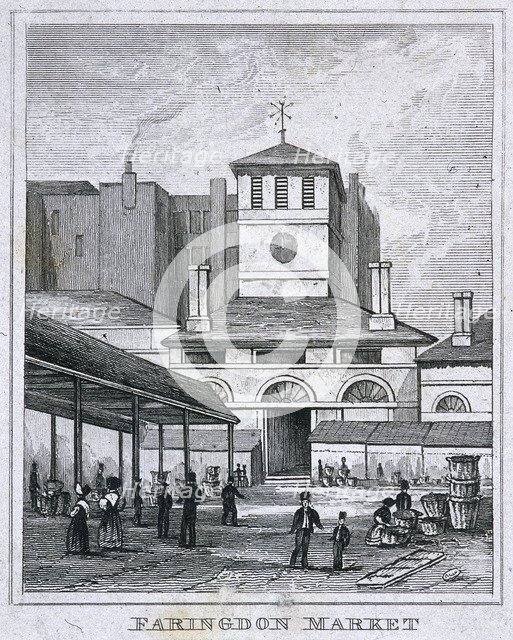 Farringdon Market, London, c1830. Artist: Anon