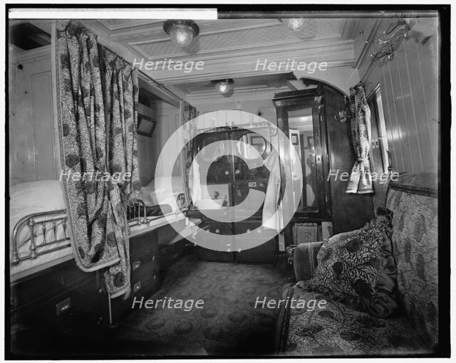 Interior of S.S. Prinzessin Victoria Luise, a stateroom, between 1900 and 1910. Creator: Unknown.