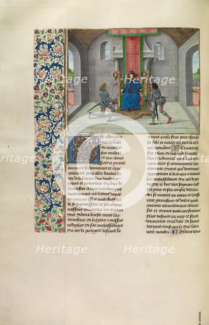 John of Gaunt Inviting Guests to his Daughter's Marriage to the King of Portugal, c1386, c1480-1483. Creator: Master of the Getty Froissart.