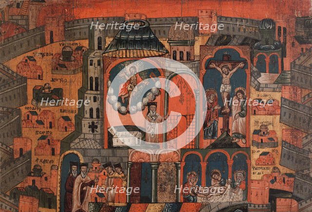 Renewal week. Jerusalem Pilgrims Memorial Canvas. Creator: Unknown.