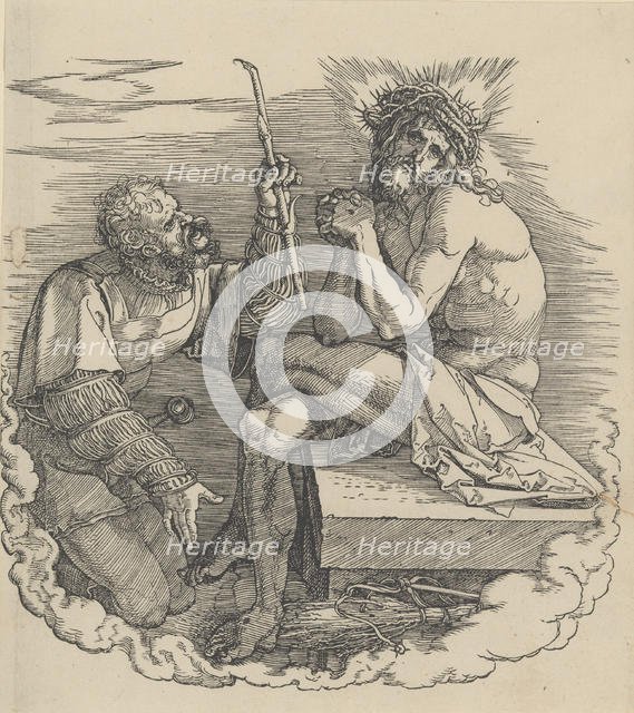 The Man of Sorrows Mocked by a Soldier, Frontispiece to the Great Passion,.n.d., n.d.. Creator: Albrecht Durer.