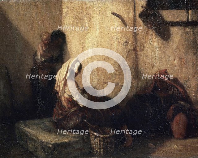 'Italian Street Scene', 1849.  Artist: Alexandre Gabriel Decamps