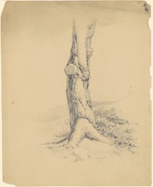 Old Tree Trunk, c. 1839. Creator: James Goodwyn Clonney.