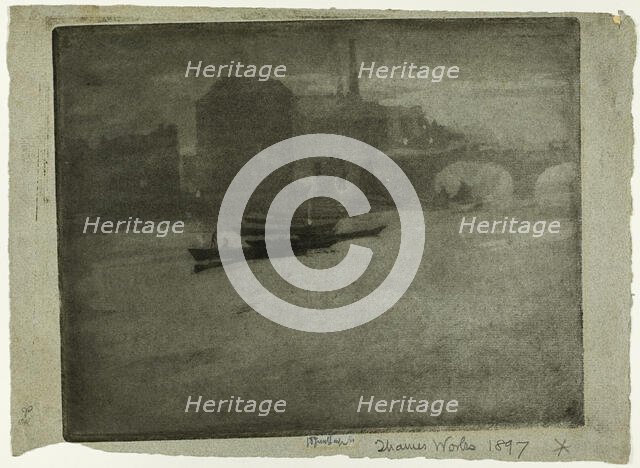 Mist on the Thames, 1903. Creator: Joseph J Pennell.