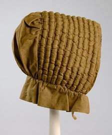 Bonnet, American, ca. 1850. Creator: Unknown.