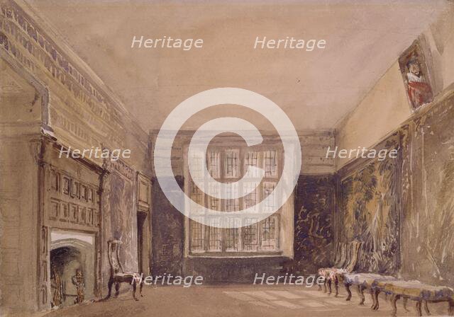 Drawing Room, Haddon Hall, 1831. Creator: David Cox the Elder.