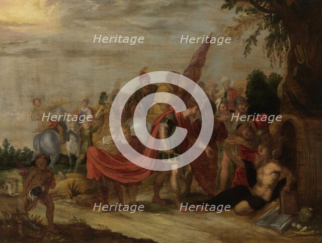 Alexander and Diogenes, 17th century. Creator: Anon.