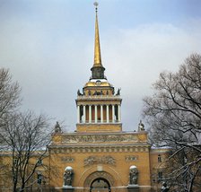 Admiralty building in St Petersburg, 19th century. Artist: Andreyan Zakharov