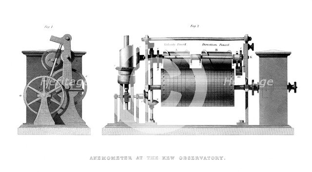 Anemometer at the Kew Observatory, 1866. Artist: Unknown