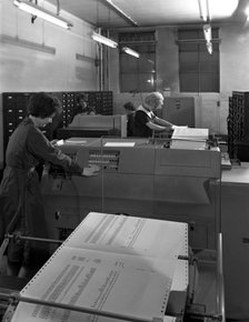 Hollerith data machine in an office at the Edgar Allen Steel Co, Sheffield, South Yorkshire, 1963. Artist: Michael Walters