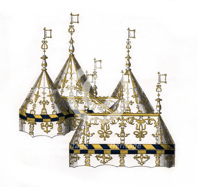 Tent design, 16th century, (1843).Artist: Henry Shaw